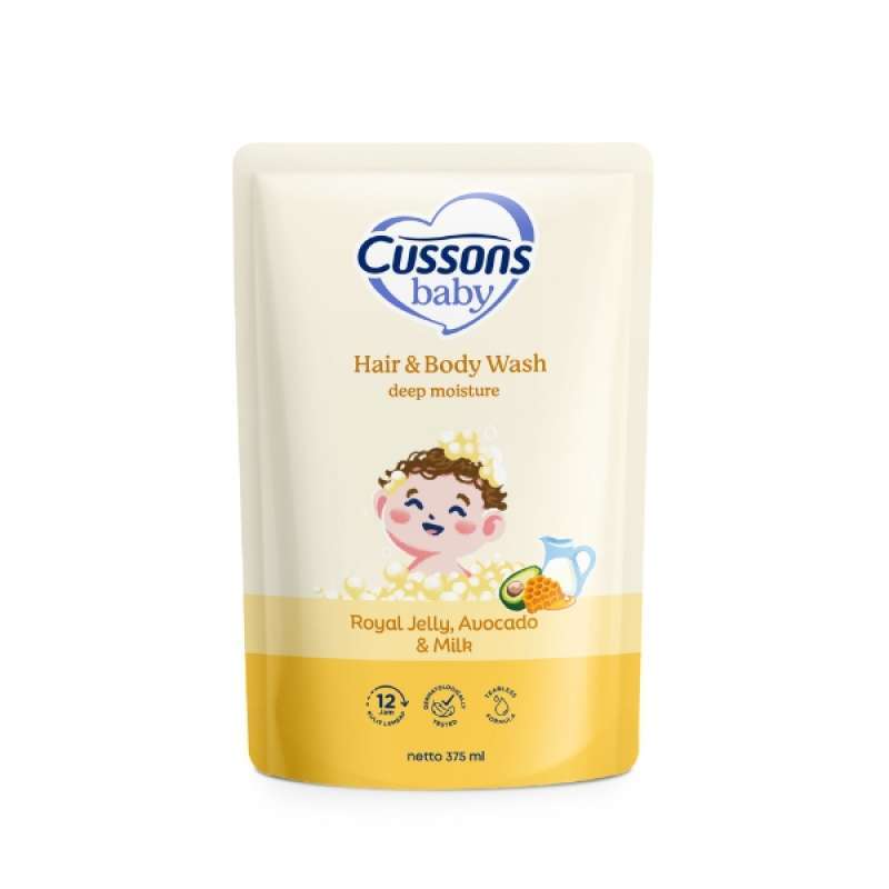 Cussons Baby Hair & Body Wash Deep Moisture Pch 375ML
