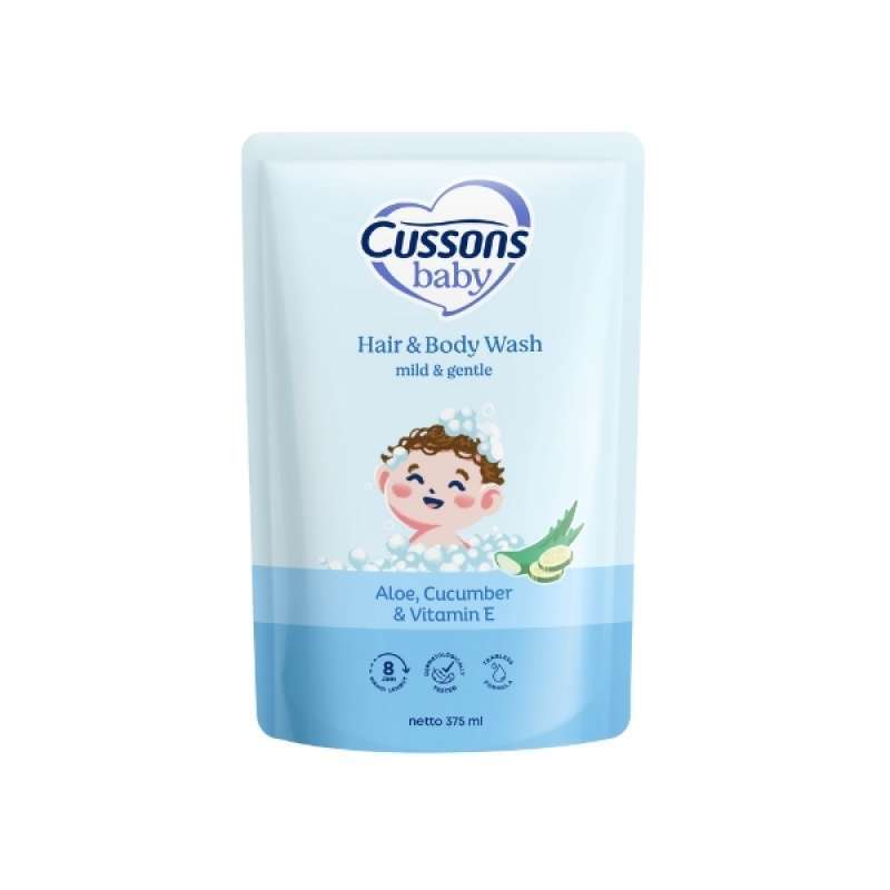Cussons Baby Hair & Body Wash Mild & Gentle Pch 375ML