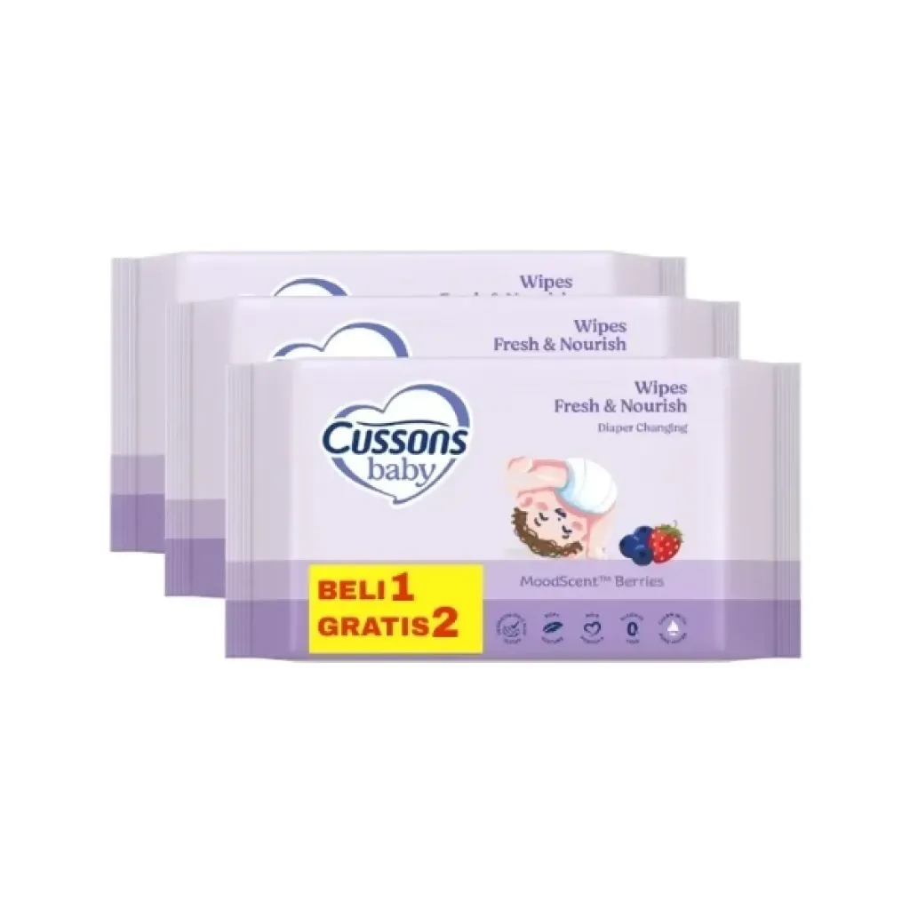 Cussons Baby Wipes Fresh & Nourish Diaper Changing 3x45S