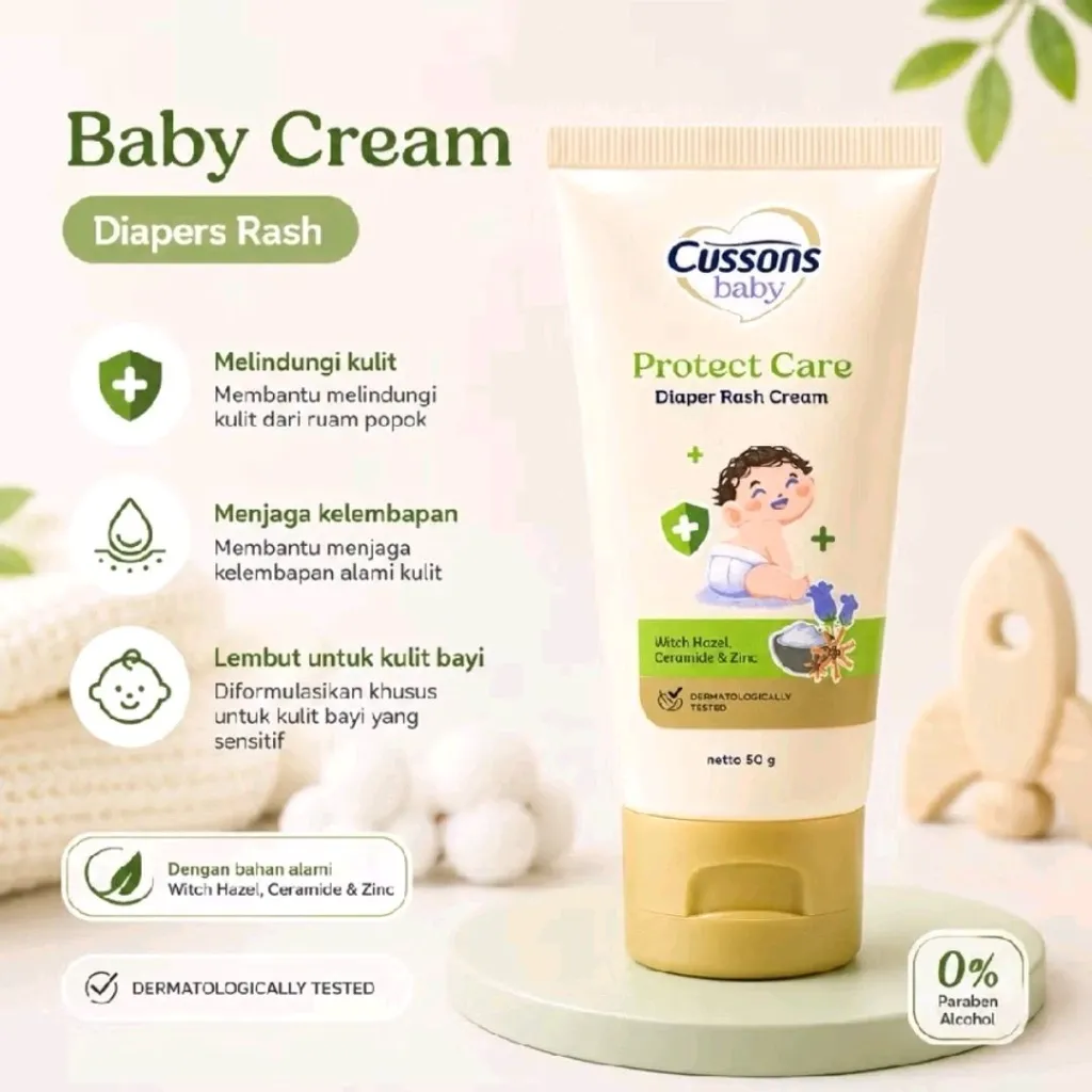 Cussons Baby Protect Care Diaper Rash Cream Witch Hazel Ceramide & Zinc 50GR