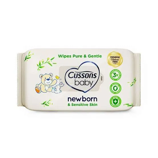 Cussons Baby Wipes Pure & Gentle Newborn & Sensitive Skin 45S