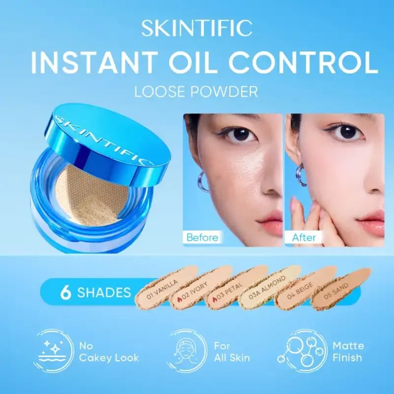 Skintific Invisiblur All Day Loose Powder 04 Beige 10GR