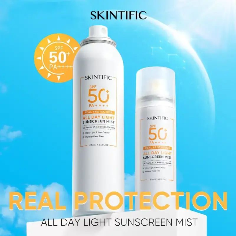 Skintific All Day Light Sunscreen Mist SPF 50 PA++++ 120ML