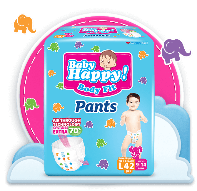 Baby Happy Body Fit Pants L Jumbo 42Pcs