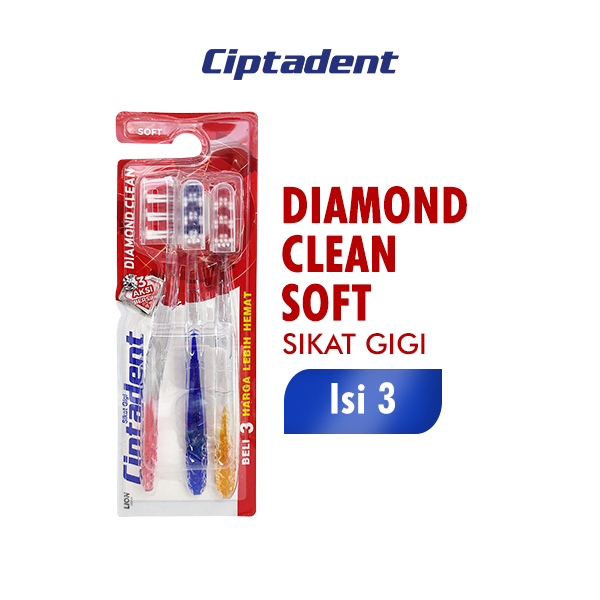 Ciptadent Sikat Gigi Diamond Clean 3Pcs