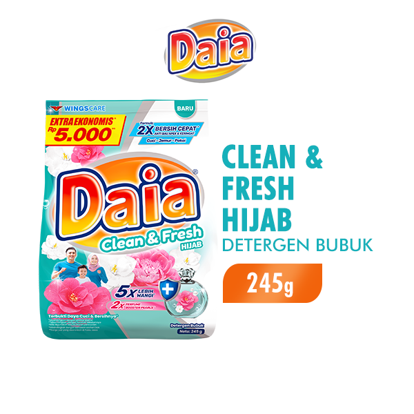 Daia Detergen Bubuk Clean & Fresh Hijab 245GR