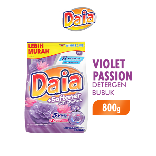 Daia Detergen Bubuk Violet Passion 800GR