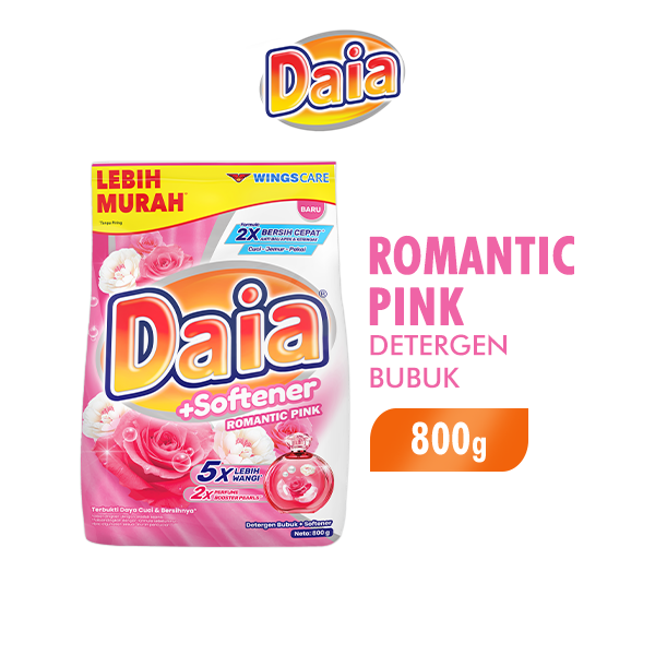 Daia Detergen Bubuk Romantic Pink 800GR