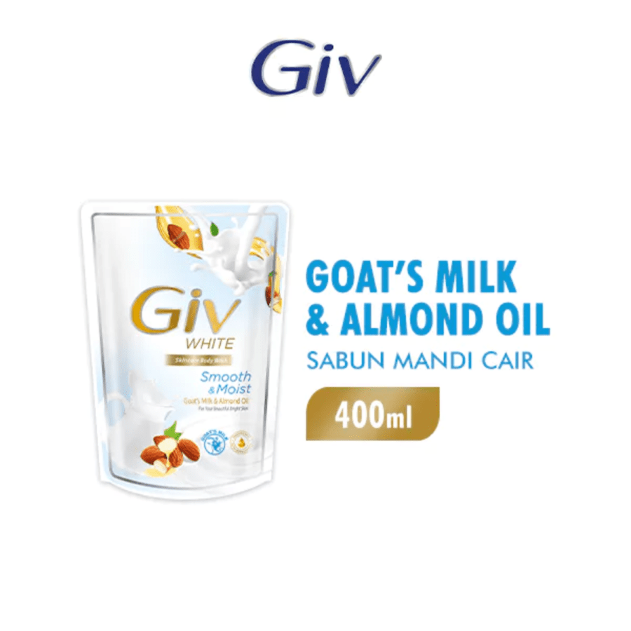 GIV WHITE BODYWASH GOATS MILK&AL 400ML
