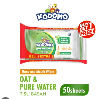KODOMO WET WIPES HAND AND MOUTH 50S B1G1