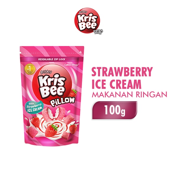 Krisbee Pillow Strawberry Ice Cream 100GR