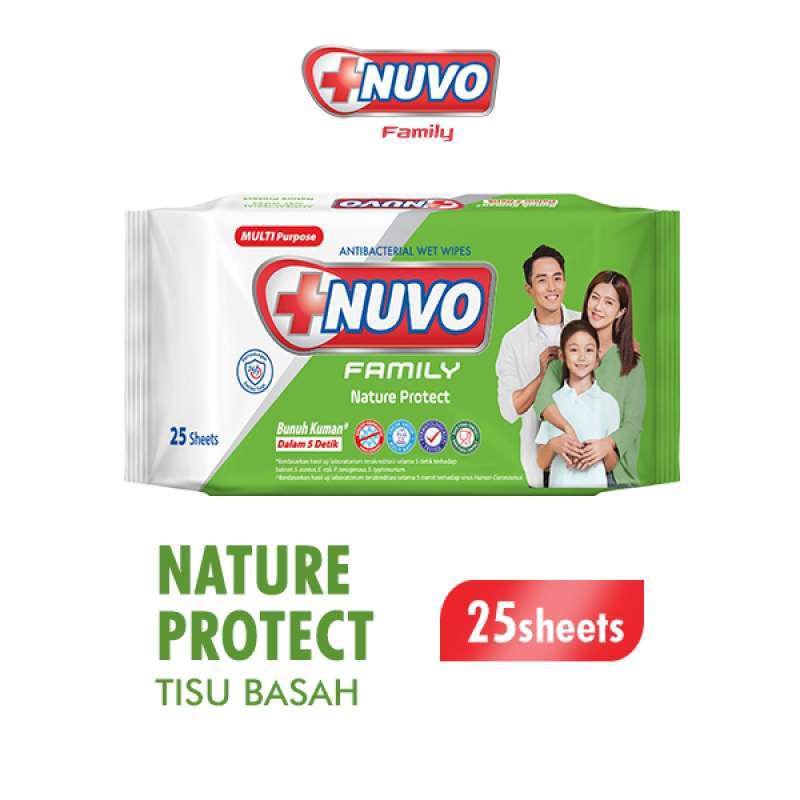 NUVO FAMILY WET WIPES NATURE PROTECT 25S