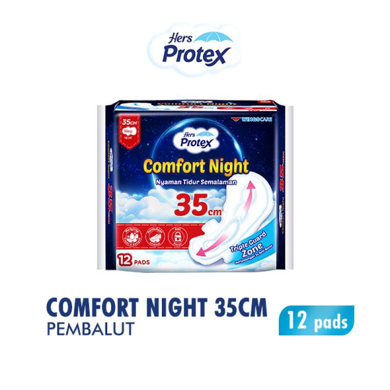Protex Daily Comfort Night 35cm Wing 12PCS