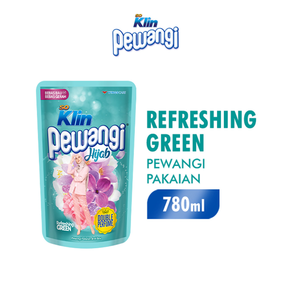 So Klin Pewangi Hijab Refreshing Green Pch 780ML