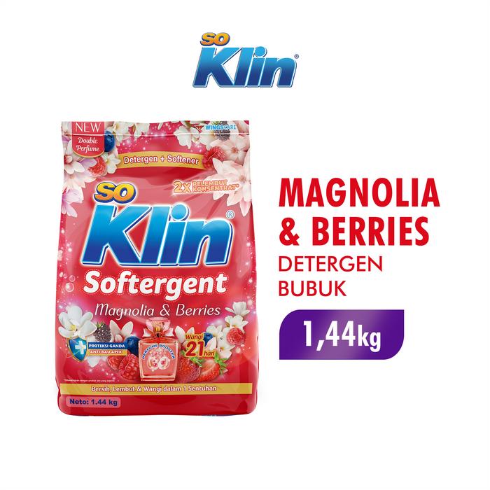 Soklin Powder Detergent Softergent Magnolia & Berries 1,44KG