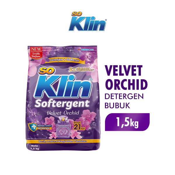 So Klin Softergent Detergen Bubuk Velvet Orchid Pch 1.5KG