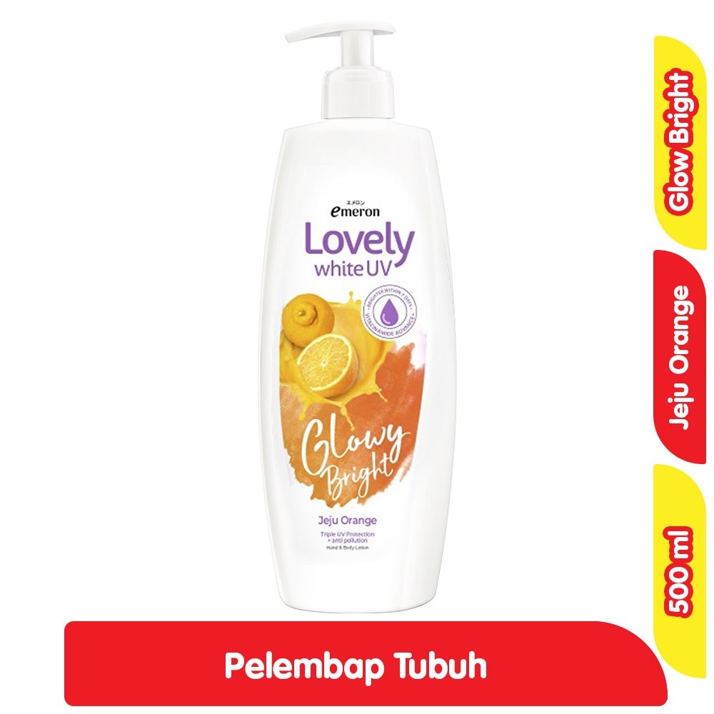 Emeron Lovely White Glowy Bright Jeju Orange Hand & Body Lotion 500ML