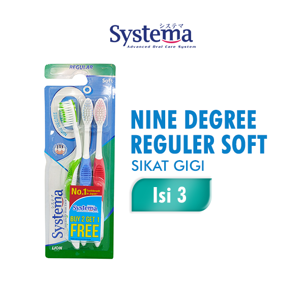 Systema Sikat Gigi Nine Degree Reguler 3PCS