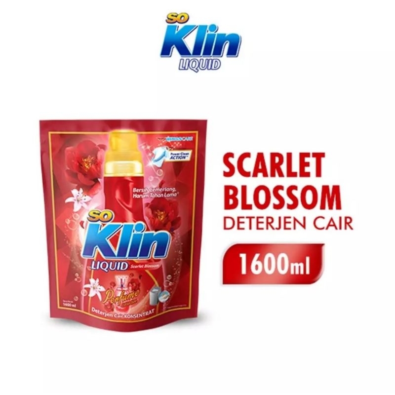 So Klin Detergen Cair Perfume Collection Scarlet Blossom Pch 1.65KG
