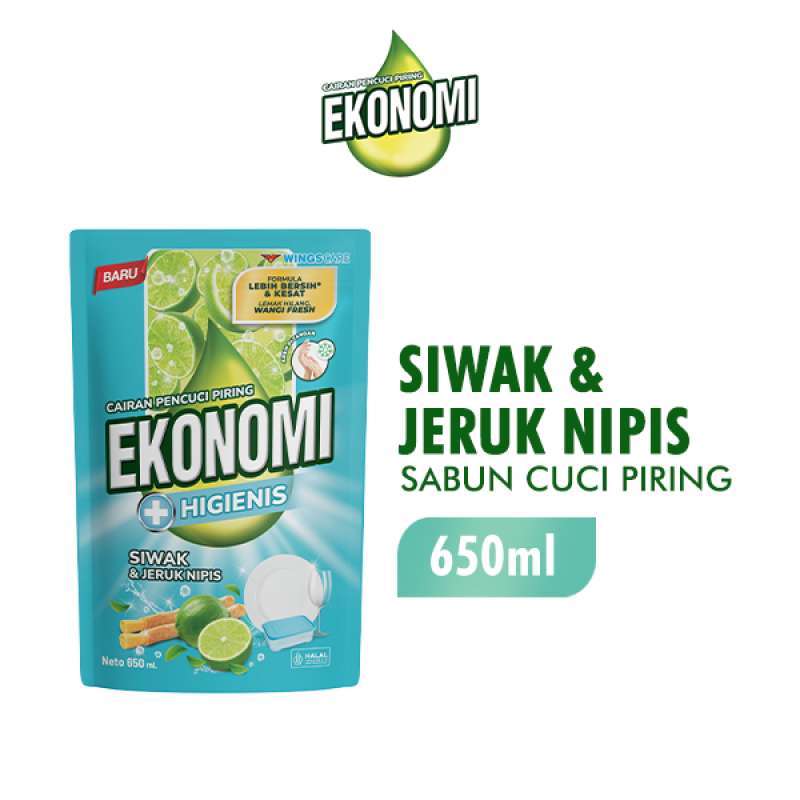 Ekonomi Sabun Pencuci Piring Higienis Siwak & Jeruk Nipis Pch 650ML