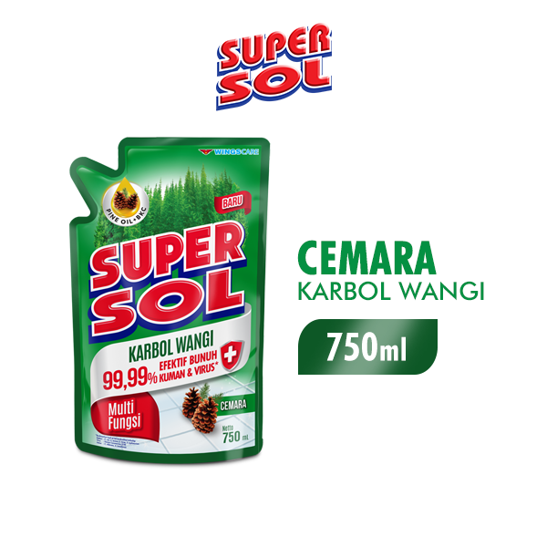 Super Sol Karbol Wangi Cemara Pch 750ML