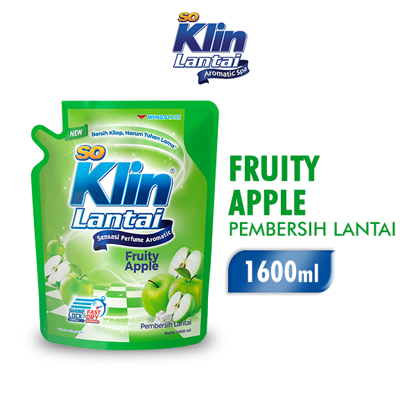 SOKLIN LANTAI HIJAUMUDA APEL PCH 1600ML