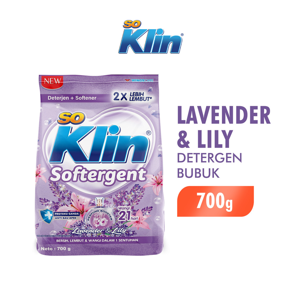 So Klin Softergent Detergen Bubuk Lavender & Lily Pch 700GR