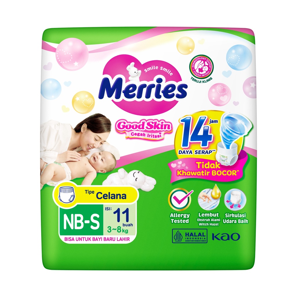 Merries Pants Good Skin NB-S 11PCS