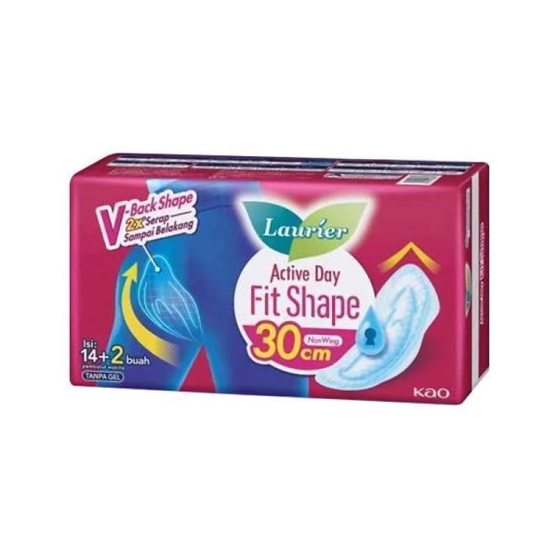 Laurier Active Day Fit Shape 30cm Tanpa Gel Non Wing 16PCS