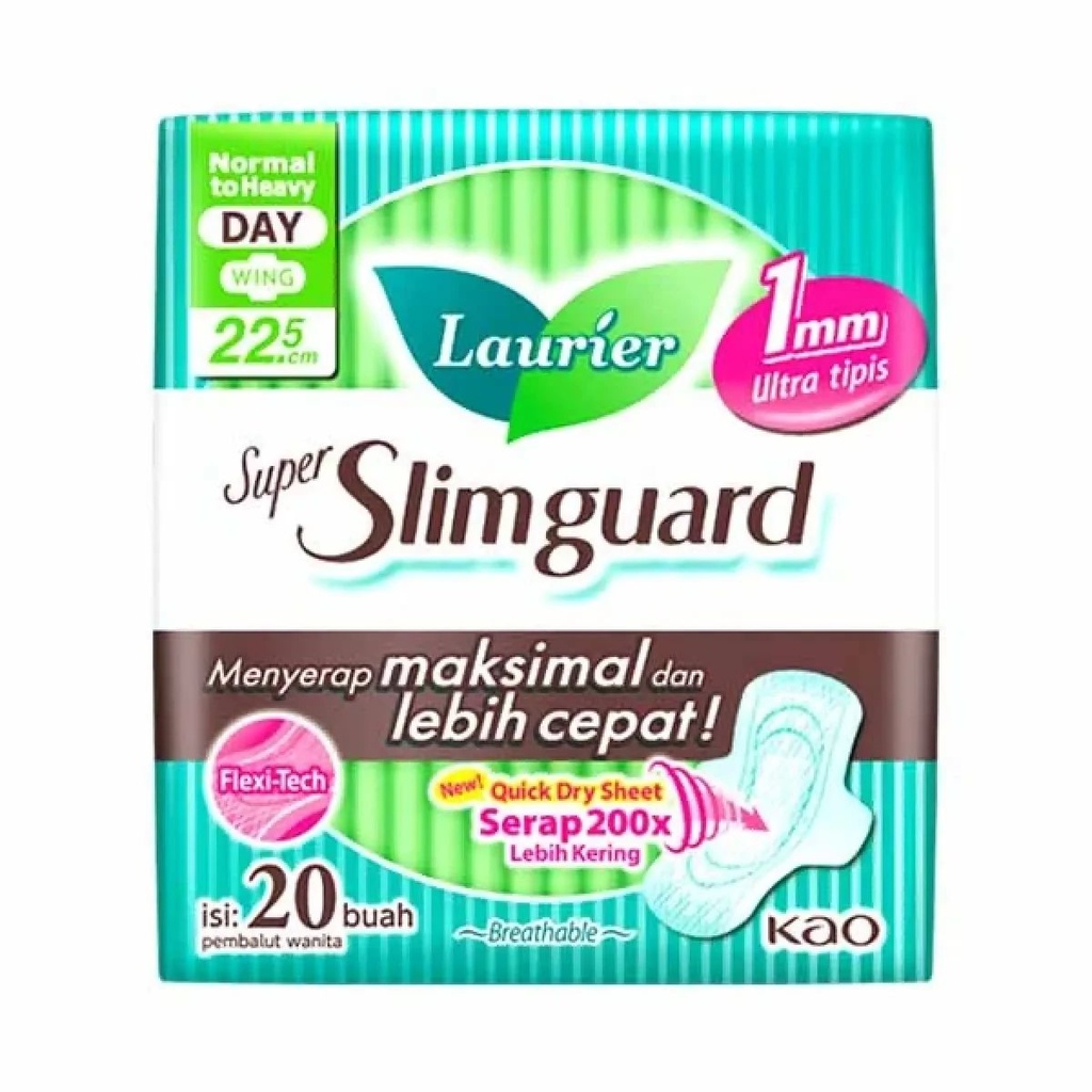 Laurier Super Slimguard 22.5cm Wing 20PCS