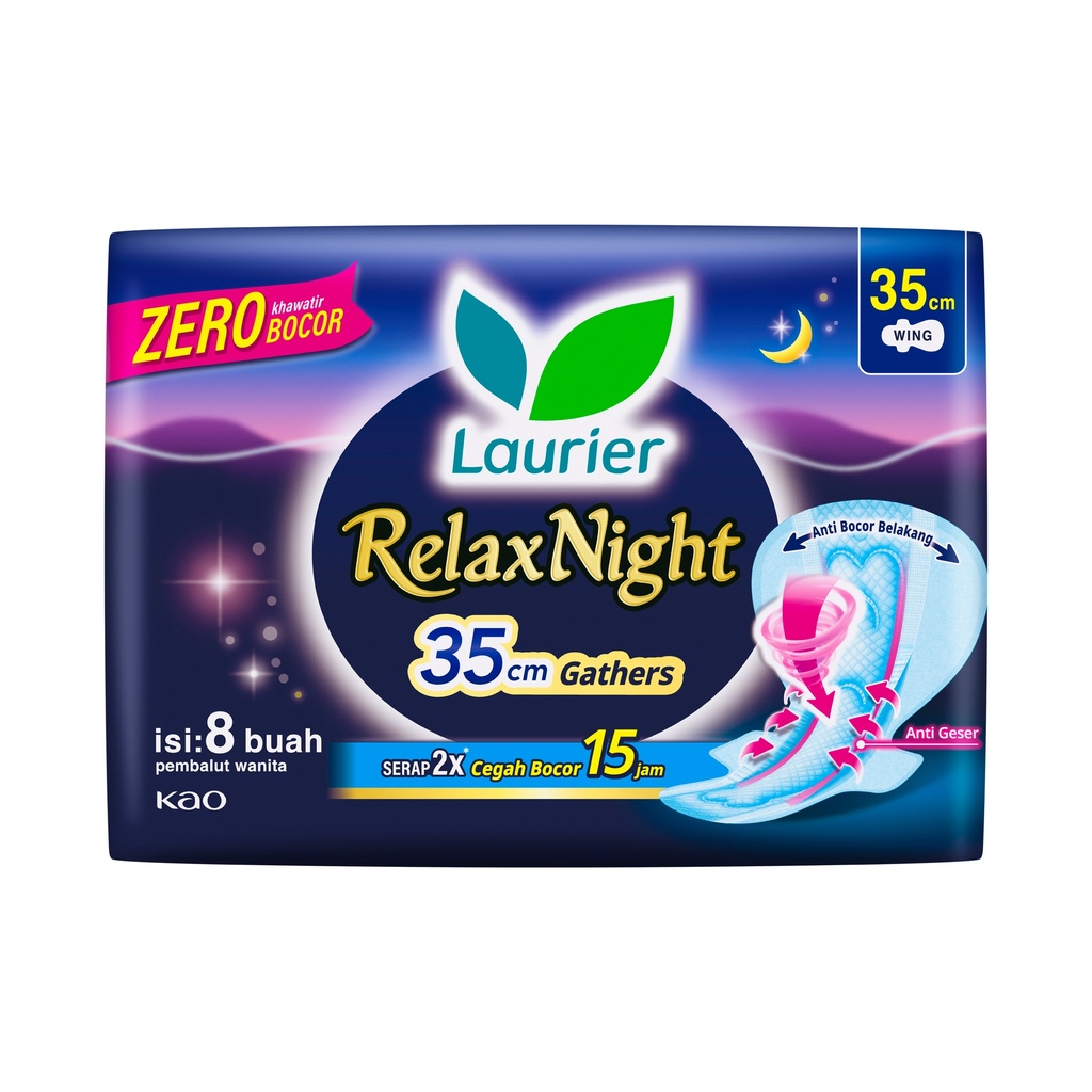 Laurier Relax Night 35cm Wing 8PCS