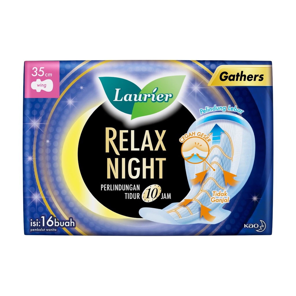 Laurier Relax Night 35cm Wing 16PCS