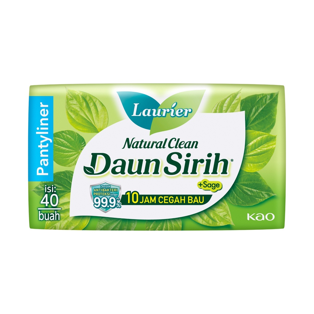 Laurier Pantyliner Natural Clean Daun Sirih 40PCS