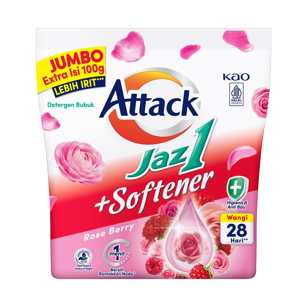 Attack Detergen Bubuk Rose Berry 1.4KG