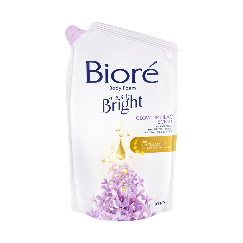 Biore Body Wash Bright Glow-Up Lilac Scent Pch 400ML