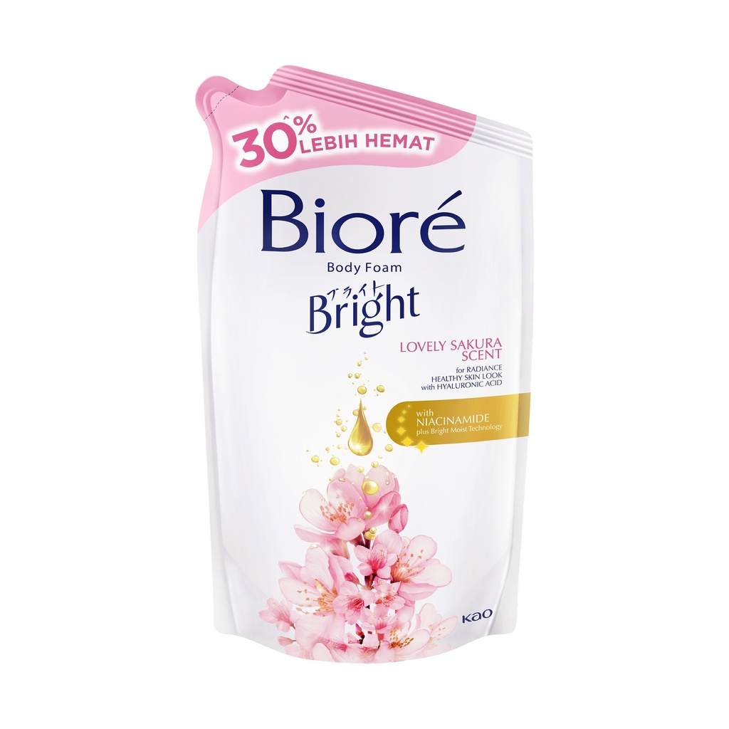 Biore Body Wash Bright Lovely Sakura Scent Pch 800ML