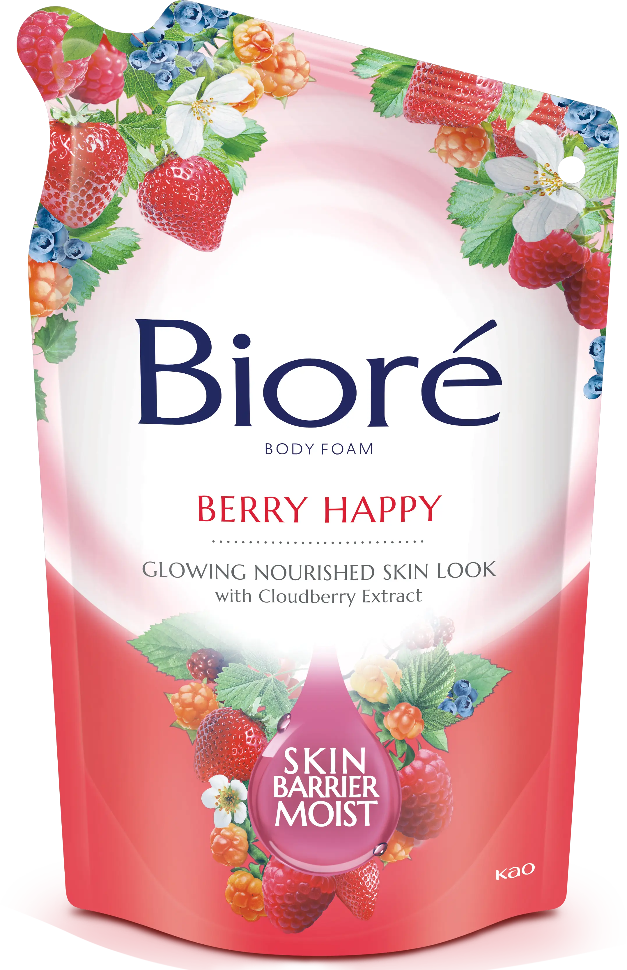 Biore Body Wash Berry Happy Pch 800ML