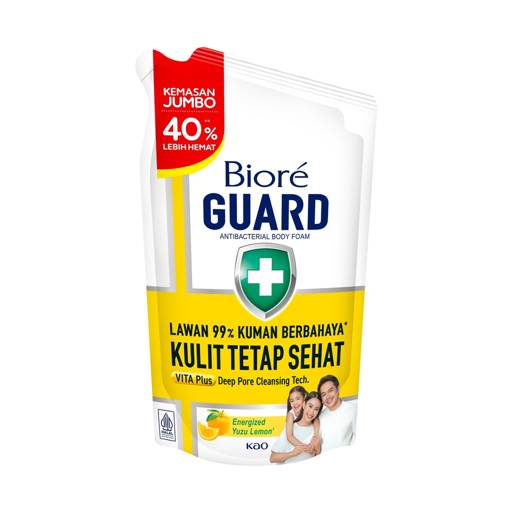 Biore Guard Body Wash Energized Yuzu Lemon Pch 800ML