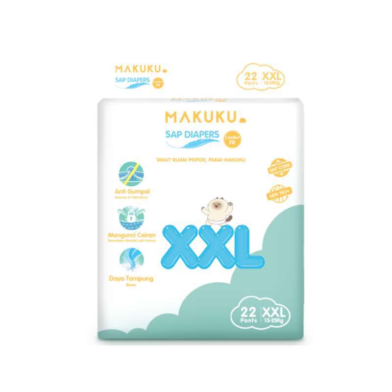 Makuku Sap Diapers Comfort Fit Pants XXL 22PCS