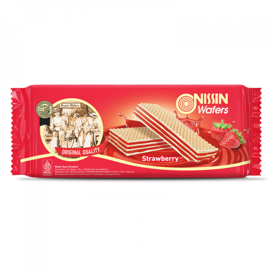 Nissin Wafers Strawberry 100GR