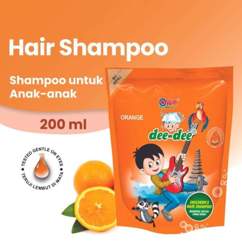 Dee-Dee Children's Hair Shampoo Orange Refill Pch 2x200ML
