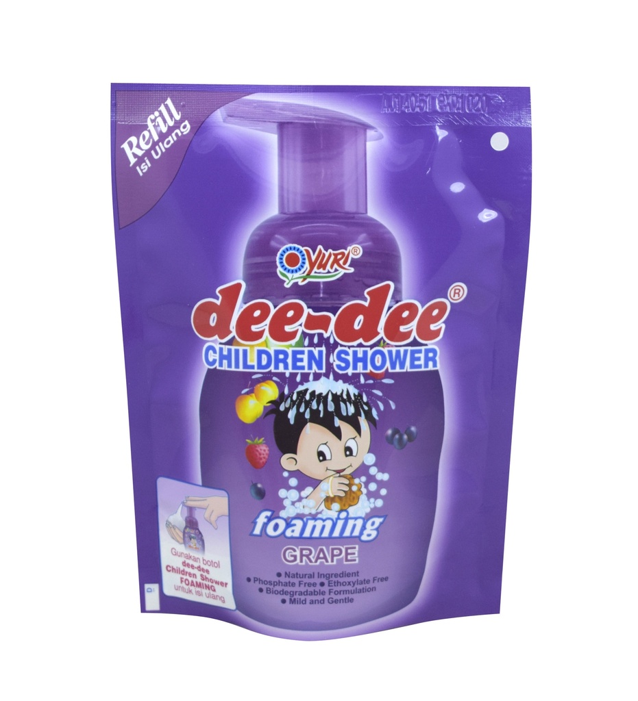 Dee-Dee Children Shower Foaming Grape Refill Pch 200ML