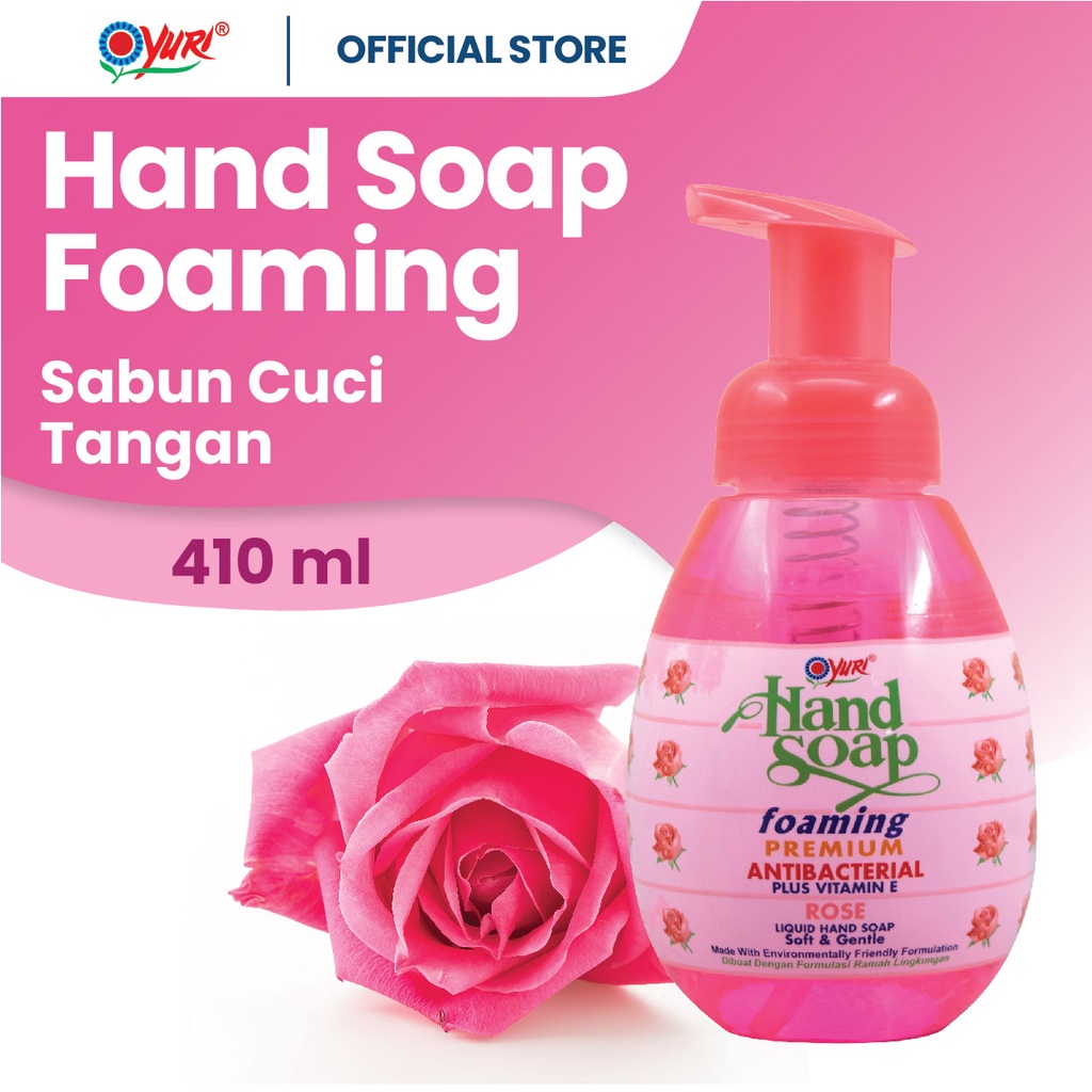 Yuri Hand Soap Foaming Rose Btl 410ML