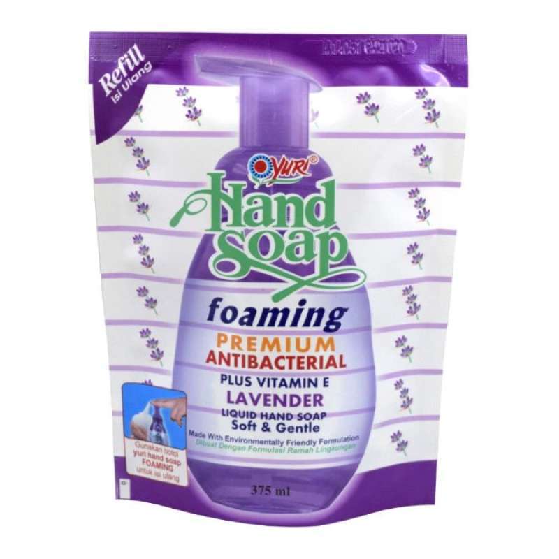 Yuri Hand Soap Foaming Lavender Refill Pch 375ML
