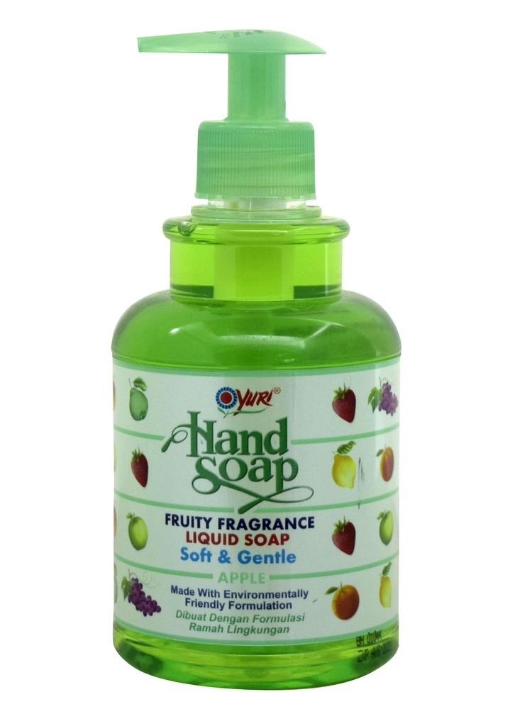 Yuri Hand Soap Fruity Fragrance Apple Btl 410ML