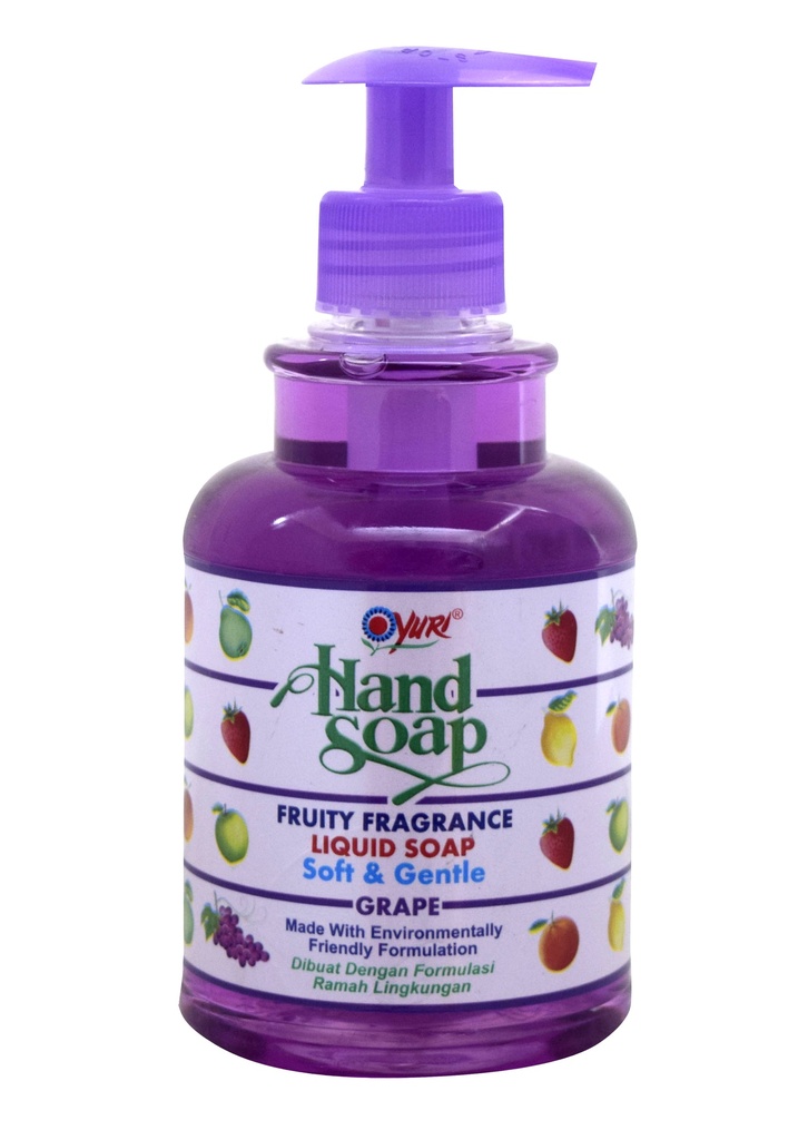 Yuri Hand Soap Fruity Fragrance Grape Btl 410ML