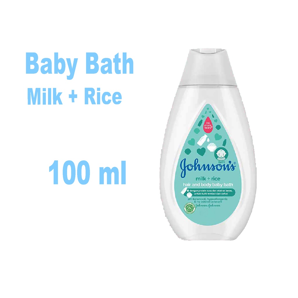 Johnson's Milk + Rice Hair & Body Baby Bath Btl 100ML