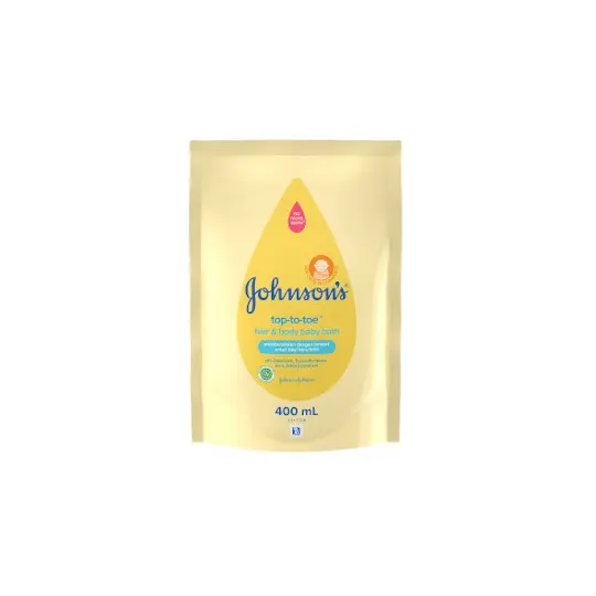 Johnson's Top-To-Toe Hair & Body Baby Bath Pch 400ML