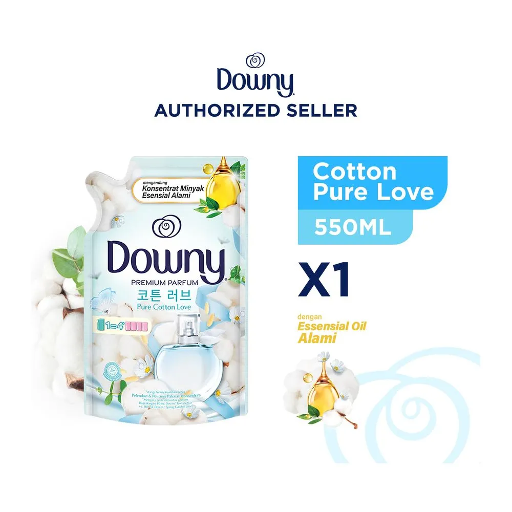 Downy Pemium Parfum Pure Cotton Love Pch 550ML
