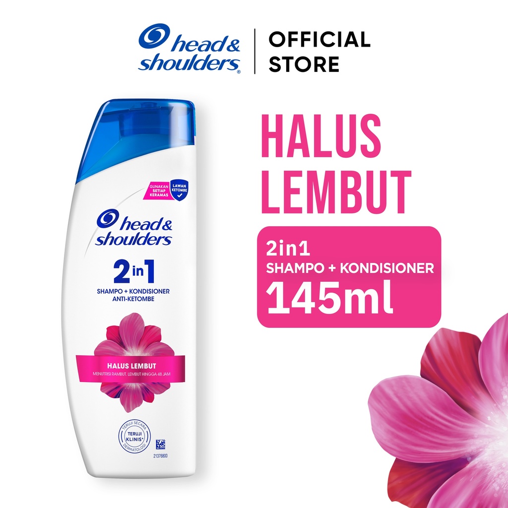Head & Shoulders Shampo 2in1 Halus Lembut Btl 145ML